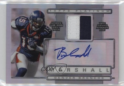 2009 Topps Platinum Refractor /150 Brandon Marshall #ARP-BM Patch Auto
