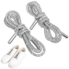  2 Pcs Rhinestone Shoe Laces Shoes Accessories Drawstring Cords for Sneakers