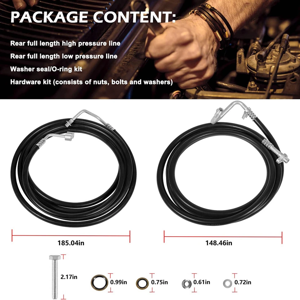 Kit de línea de aire acondicionado trasero GMC Yukon XL Suburban 2007-2014 juego de manguera de aire acondicionado auxiliar trasera nuevo Foto 4 de 4