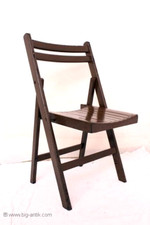 *Shabby Chic! Toller 60er Jahre Klappstuhl / Gartenstuhl / Massiv Holz / Braun 2