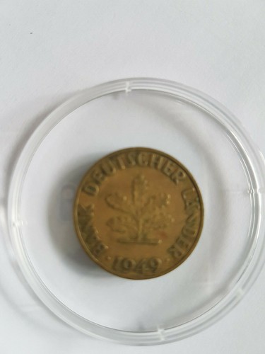 10 Pfennig Münze F 1949 Bank Deutscher Länder - Bild 2 von 2