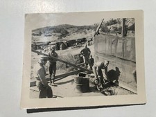 1940's WWII Original Photograph Soldiers Building a Camp
