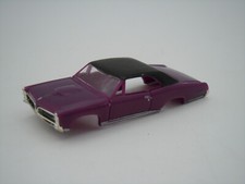 MODEL MOTORING PURPLE W/ BLACK VINYL TOP '67 GTO SHELL NEW FITS AURORA TJET