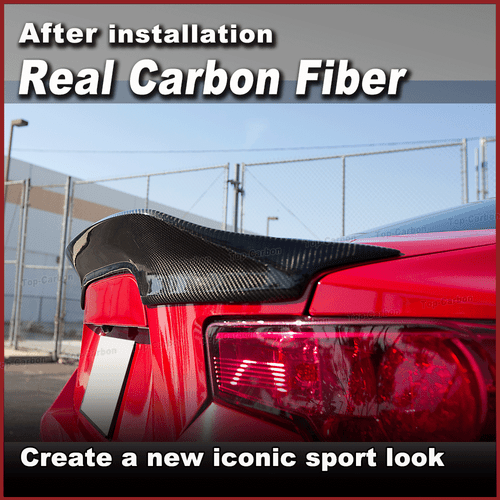Para Toyota 86 Subaru BRZ 2012-2018 CARBONO REAL maletero trasero maletero alerón labio - Imagen 3 de 12