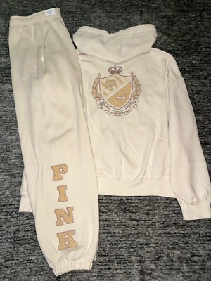 Victoria's Secret Pink Shine Full Zip Hoodie + Campus Pants