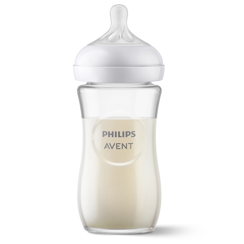 Philips Avent Natural Response Glass Bottle Breastfeeding Glass Bottle 240ml