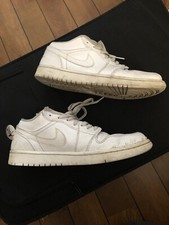 NIKE AIR Jordan Uomo TRAINERERS TAGLIA UK 8 Scarpe Sneakers Bianco Usato