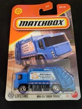 2025 Matchbox 62/125 MBX EV TRASH TRUCK Blue New Model Near Mint