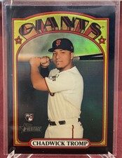2021 Topps Heritage Chadwick Tromp #631 Rookie Black Chrome Refractor /72