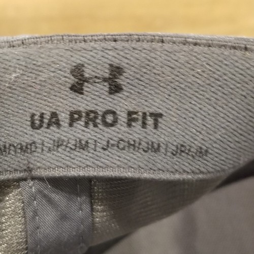 Under Armour Hat Cap Youth Kids Boys Gray Pro Fit Flex Stretch Fitted - Picture 9 of 10