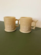 Whataburger Nickel Coffee Mugs Glass Vintage Qty 2