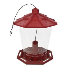 Red Recycled Resin Wild Bird Feeder, Jumbo 10 lb. Capacity, 1 Pack