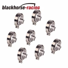 8PCS 2.5" 63mm V-band Clamp+Flange Turbo Exhaust Vband T304 Stainless New