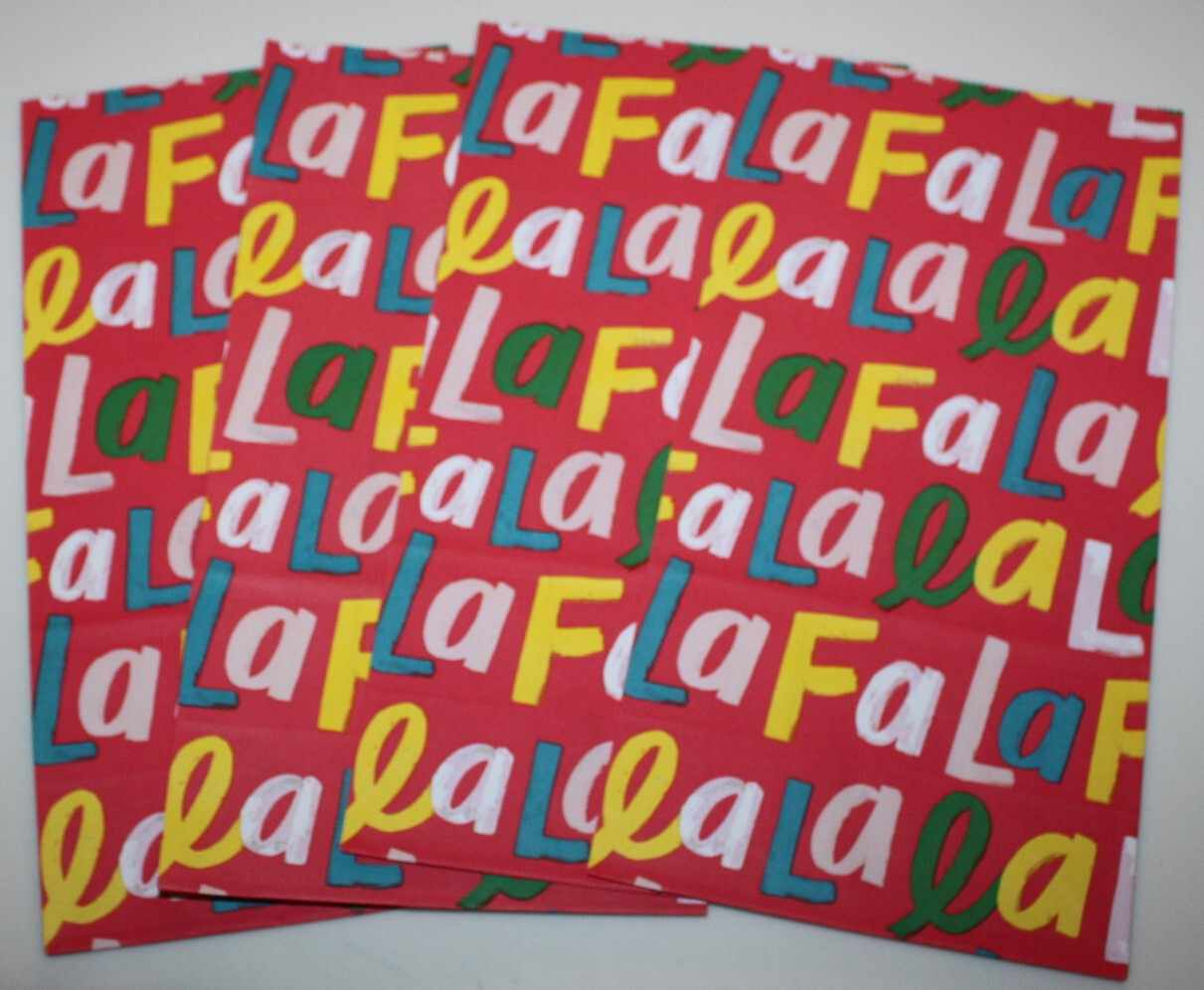 Hallmark - Holiday  (6-PACK) - La La Fa La - Christmas Gift Bags -  10" x 5"