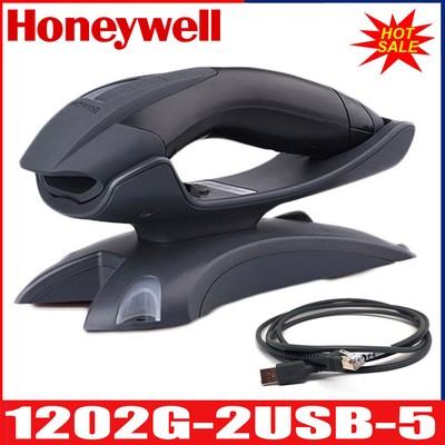 Neu Honeywell Voyager 1202G-2USB-5 Kabelloses Einlinien-Laser-Barcodescanner-Kit
