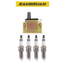Ignition Coil & Platinum Spark Plug Set 4PCS. 1997-1998 for Honda CR-V L4 2.0L