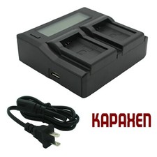 Kapaxen Dual Channel LCD Charger for Sony NP-FW50 Batteries