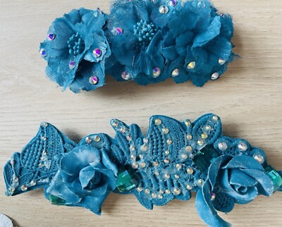 Irish Step Dancing Hair Accessories, Dusty Blue, Teal, NEW!