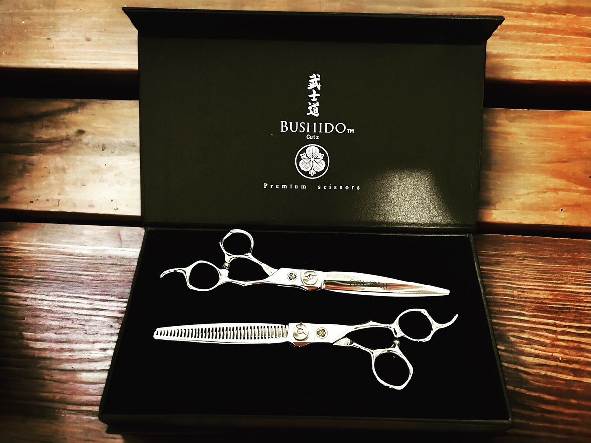 シャッタード ドス ヘアピアス Bushido 7” SUS440C Japanese hair cutting shears | eBay