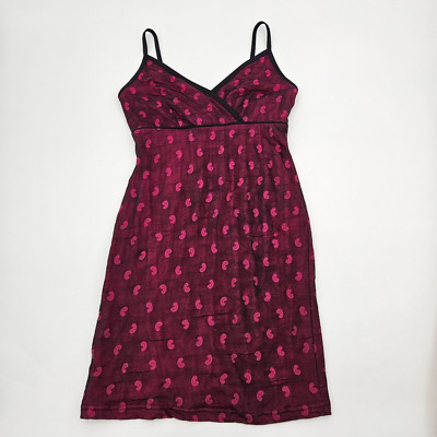 Y2K B'Real Lace Overlay Dress Women's Size Medium Pink Black Sheer Vintage B'