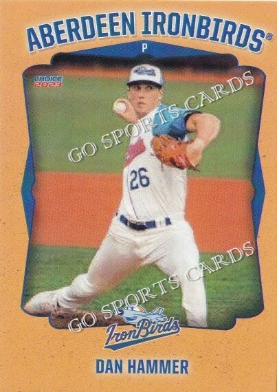 2023 Aberdeen IronBirds Dan Hammer RC Rookie Baltimore Orioles