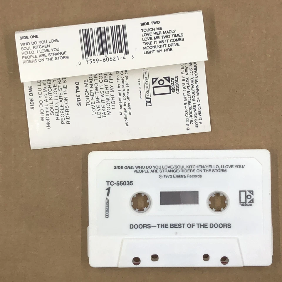 THE DOORS Cassette Tape BEST OF 60s 70s Rock PEOPLE ARE STRANGE LIGHT MY FIRE - Image 2 of 4