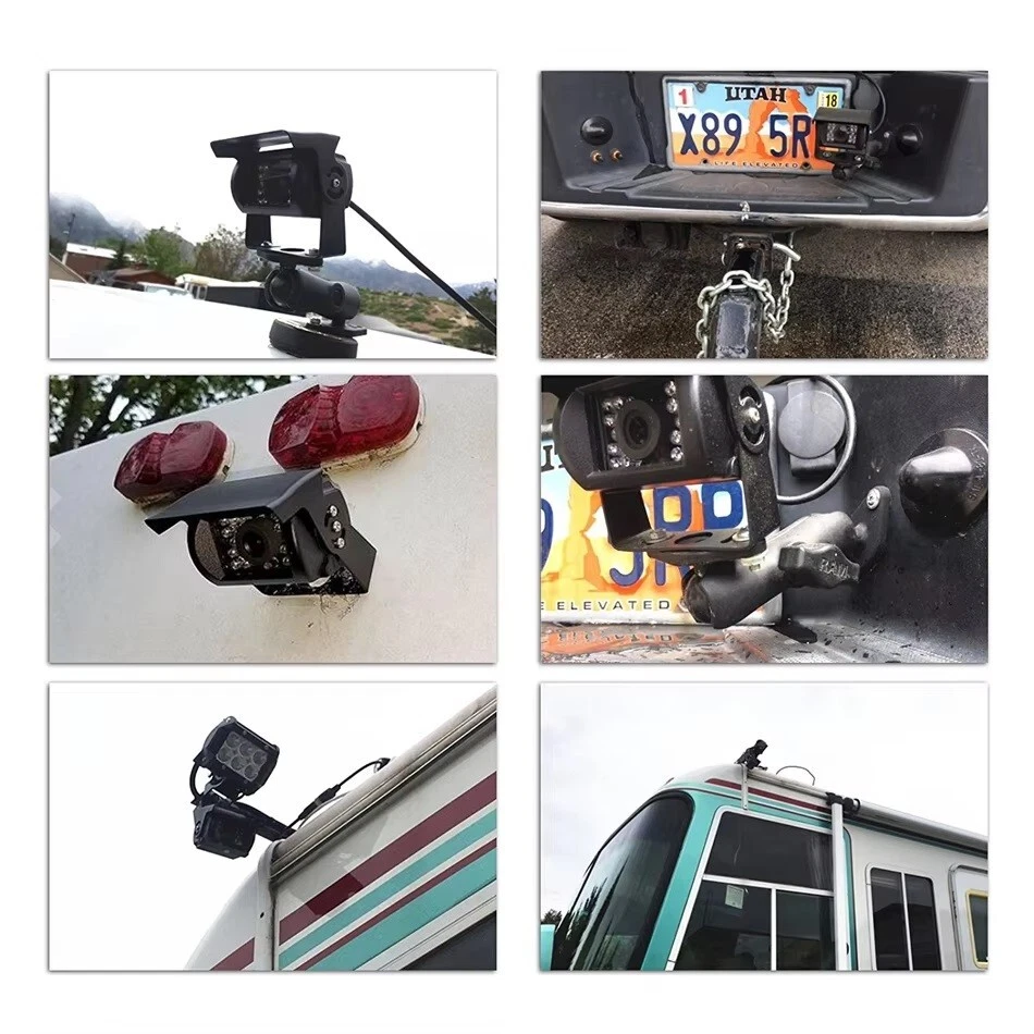 Kit 2 x Caméra de Recul avec IR Vision Nocturne Écran LCD 7'' Camion Camping-Car - Photo 4/4