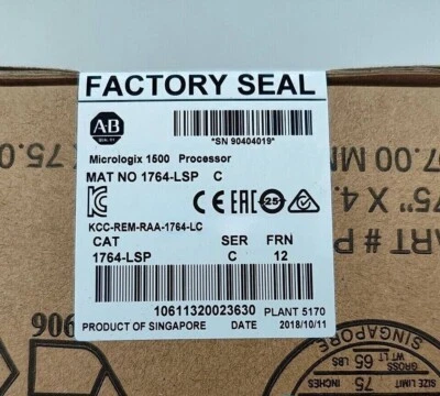 ALLEN-BRADLEY New Factory Sealed AB 1764-LSP SER C MicroLogix 1500 Processor 1764LSP