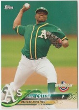 2018 Topps Opening Day #77 Jharel Cotton - Oakland Athletics