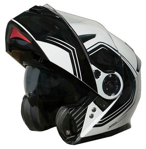 CASCO HELMET MOTO ONE OUTLINE MODULARE DOPPIA VISIERA NERO BIANCO TG XL |  eBay