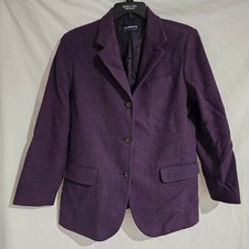 100 wool vintage 90s liz claiborne sport purple blazer