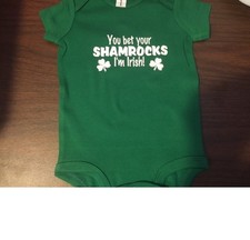 Irish baby onesie  shamrock infant one piece bodysuit clothes clothing boy girl