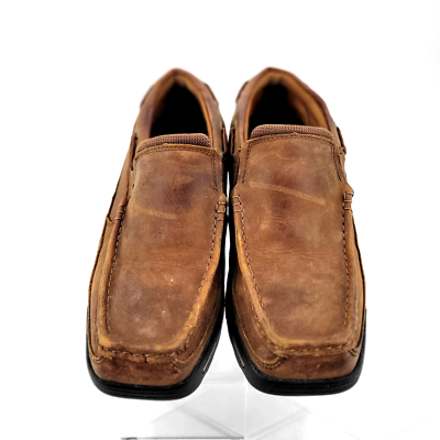 Dan Post Mens Armstrong Brown Leather Moccasin Slip On  display picture 2