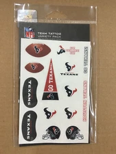 T1) Houston Texans Team Tattoo Variety Pack NFL New   