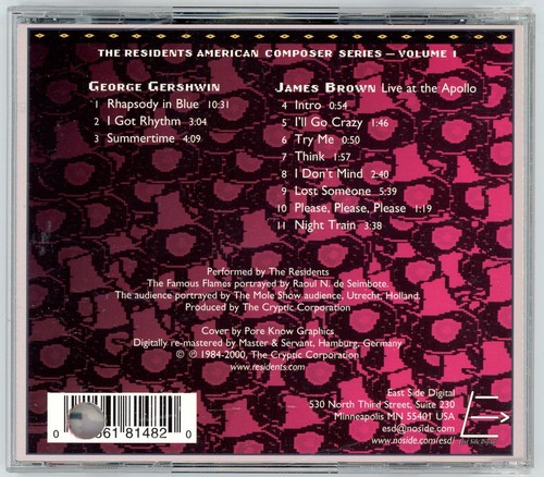 George & James by The Residents (CD, 2000, ESD (East Side Digital)) - Imagen 2 de 2