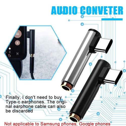 For USB Type C to 3.5mm Female Headphone Aux Audio Jack Adapter Braided Z3S2