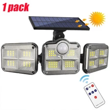 122 LED Solar Power Wall Lights PIR Motion Sensor Outdoor Garden Security Lamp