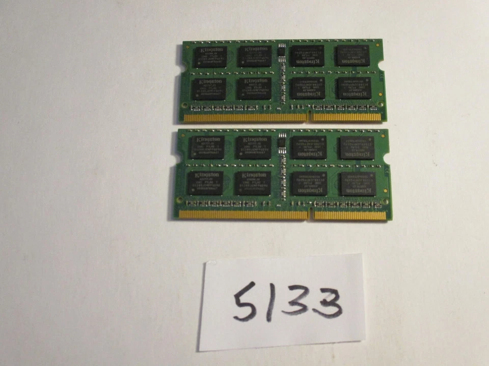 Kingston 2x2Gb=4Gb 1333Mhz PC3-10600 DDR3 SODIMM laptop memory RAM (5133) - Image 2 of 2