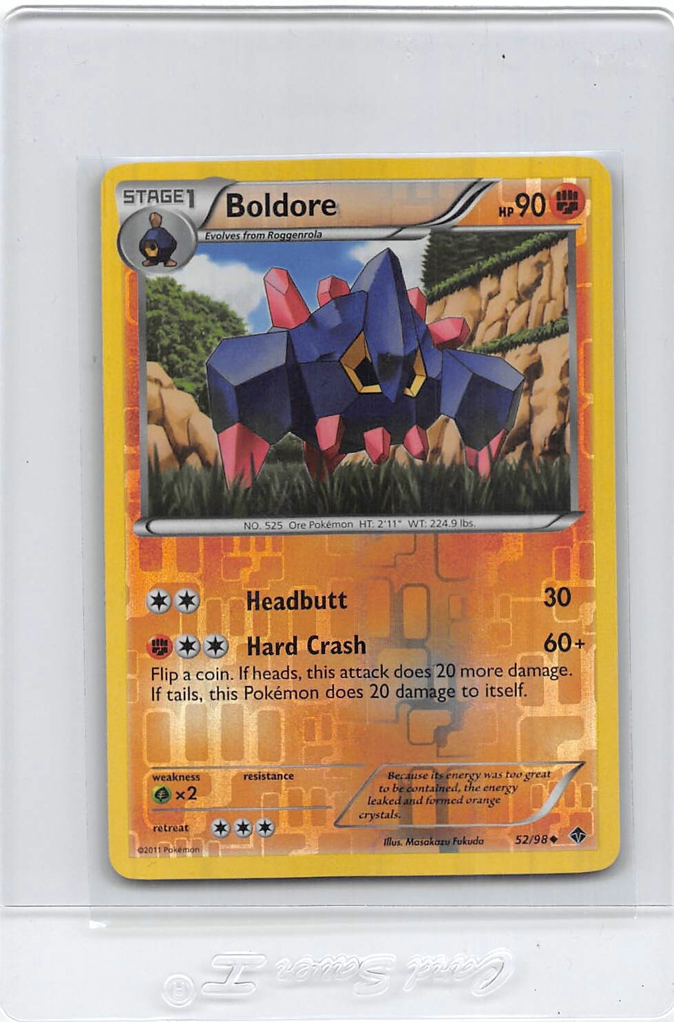 BOLDORE 52/98 - EMERGING POWERS - UNCOMMON - REVERSE HOLO - POKEMON CARD - NM