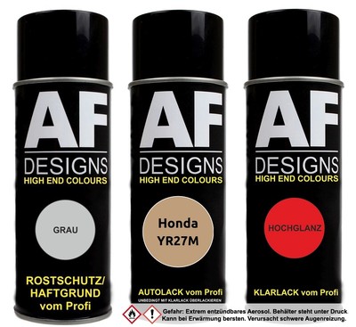 Spraydose für Honda YR27M Cheyenne Gold Metallic Autolack Klarlack Grundierung