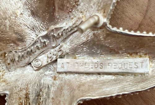 Fibbia per cintura Margarita Barrera argento stelle marine/marcata:1995 su richiesta tweed - Foto 6 di 8