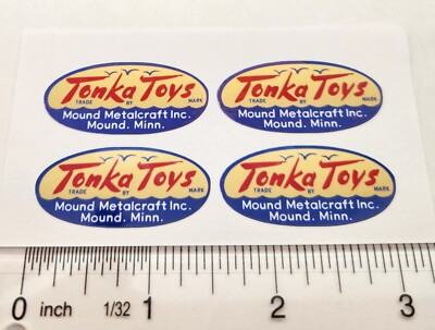 #ad Tonka Logo Sticker 1947 To 1955 Vintage Oval Vinyl Decals $4.99