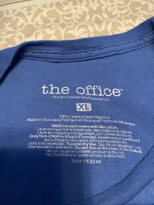 オーダー The Office Men's Blue Dunder Mifflin Paper Company Graphic T-Shirt