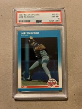 1987 FLEER UPDATE #U-101 JEFF REARDON PSA 8 NM-MT TWINS WORLD SERIES CHAMPION