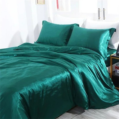 Luxury Blending Natural Mulberry Silk Bedding Set Duvet Cover Set with Sheets - Picture 24 of 56