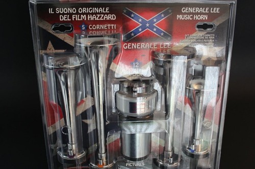 Trompettes Pneumatiques Musique GENERALE LEE - Hazzard Plastique Chrome Klaxon - Picture 8 of 8