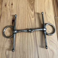 Full Cheek Snaffle Horse Bit Nickel 4 1/2 Inch Mouth Used English Bit