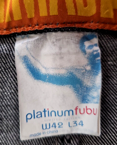 Vtg. Platinum FUBU Work Jean W42 L34 Muhammed Ali Jeans 5 Pockets Unworn ? - Picture 14 of 18