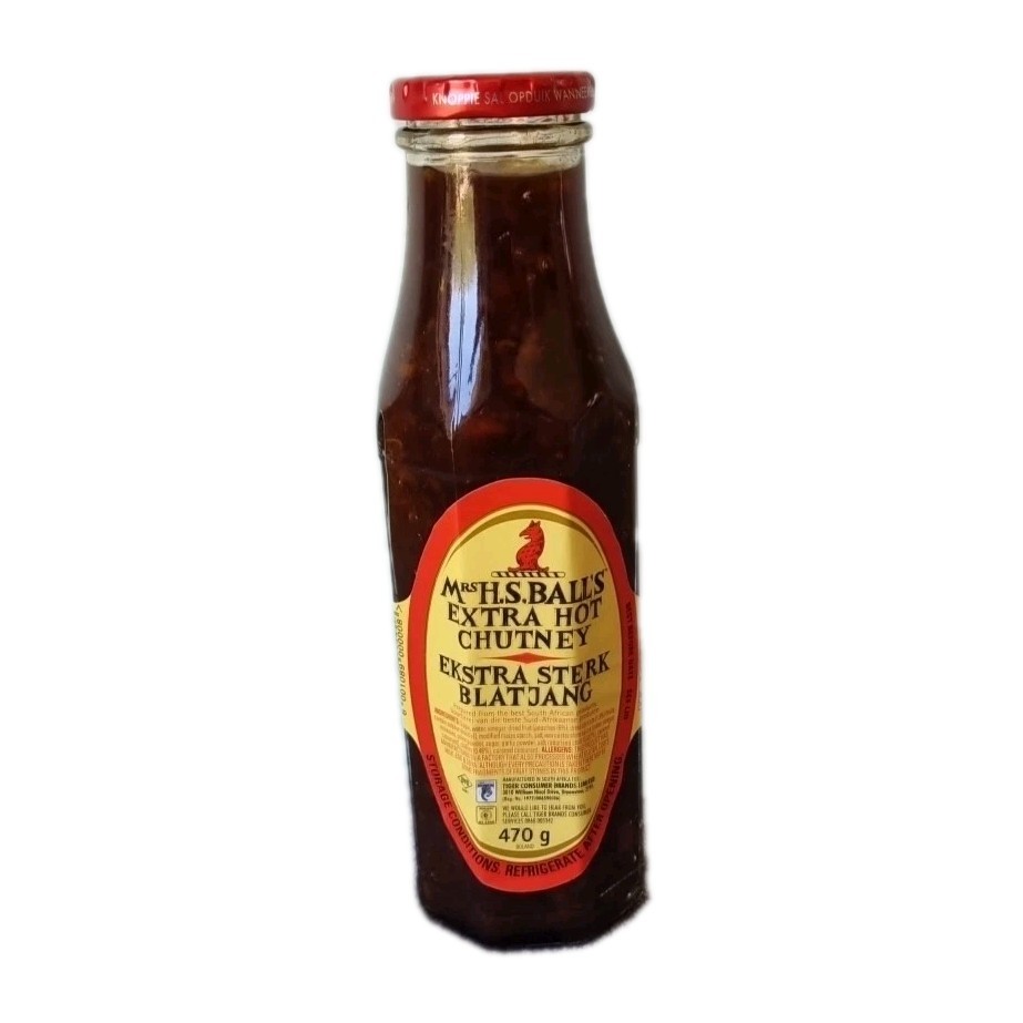 MRS BALL'S ▪︎ Extra Hot Chutney ▪︎ 470g ▪︎ South African ▪︎ Mrs Balls