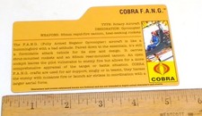 GI JOE File ID Card Filecard VEHICLE 2008 Cobra FANG F.A.N.G. Gyrocopter